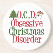 Kerstmis Zandsteen Onderzetter (Voorkant)