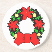 Kerstmis Zandsteen Onderzetter (Voorkant)