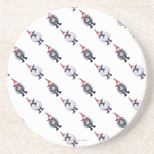 Kerstmis Zandsteen Onderzetter (Voorkant)