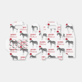 Kerstmis Zebra Funny Animal met Santa Hat Bedankdoosjes (Uitgevouwen)