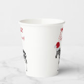 Kerstmis Zebra Funny Animal met Santa Hat Papieren Bekers (Links)