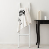 Kerstmis Zebra Funny Animal met Santa Hat Sherpa Deken (In situ)