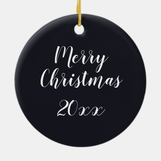 Kerstmis, Zebra met xmas, rode vlecht Keramisch Ornament (Achterkant)