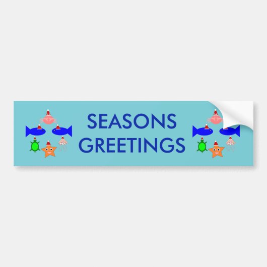 Kerstmis Zee Aangepast Bumpersticker (Voorkant)