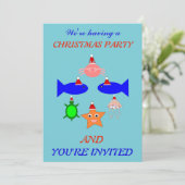 Kerstmis Zee Aangepast Kaart (Staand voorkant)