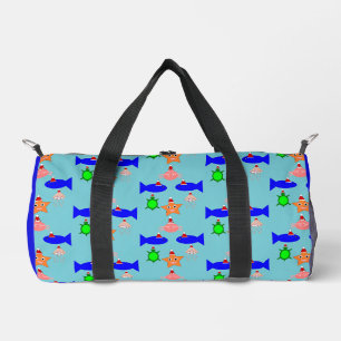 Kerstmis Zee Creatures Pattered Plunjezak