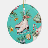 Kerstmis Zee Green Cookies Pines Schaats Ornament (Links)