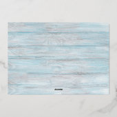 Kerstmis-Zeeen met een doorsnee blik Folie Feestdagenkaart (Achterkant)