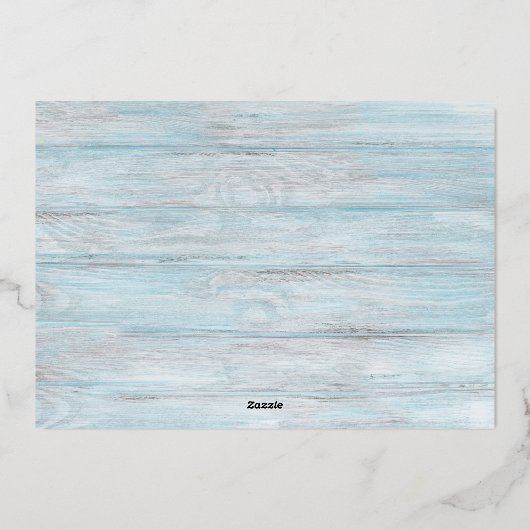 Kerstmis-Zeeen met een doorsnee blik Folie Feestdagenkaart (Achterkant)