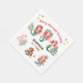 Kerstmis Zeemeermin Verjaardags Servetten (Hoek)