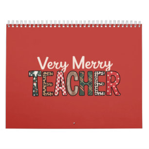 Kerstmis Zeer Vrolijke Leraar Luipaard Boom Kalender
