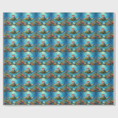 Kerstmis Zeeschildpad Inpakpapier (Vlak)