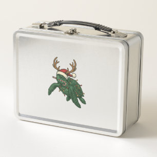 Kerstmis Zeeschildpad Rendier Vintage Gravure De