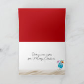 Kerstmis Zeester Zonnebaden Kaart (Binnen)