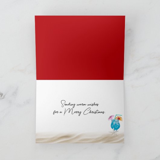 Kerstmis Zeester Zonnebaden Kaart (Binnen)