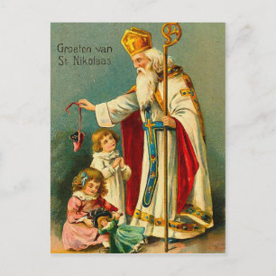 Kerstmis zegenen-St. Nikolaas Feestdagenkaart