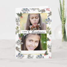 Kerstmis zegeningen 2 Fotokaart Zachte Waterverf