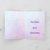 Kerstmis Zegeningen paarse vorst ontwerp Kaart (Binnen)