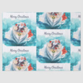 Kerstmis Zeilen - Tropische Kerstmis aan Zee Tissuepapier (Voorkant)