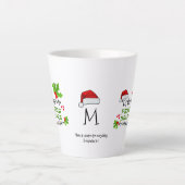 Kerstmis ZELF-ZORG Mental Health Latte Mok (Voorkant)