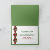 Kerstmis - Zes talen - internationaal - Wreater Feestdagen Kaart (Binnen)