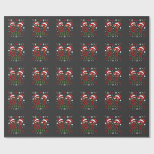 Kerstmis Zes Zeven 67 Kerstman Xmas Gen Alpha Cadeaupapier