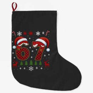 Kerstmis Zes Zeven 67 Kerstman Xmas Gen Alpha Grote Kerstsok