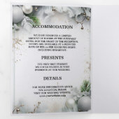 Kerstmis Zilveren Magische Winter Minimaal Geperso Drieluik Uitnodiging (Binnenzijde eerst)