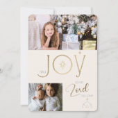 Kerstmis Zing vreugde omdat de Heer is gekomen Aan Feestdagenkaart (Voorkant)