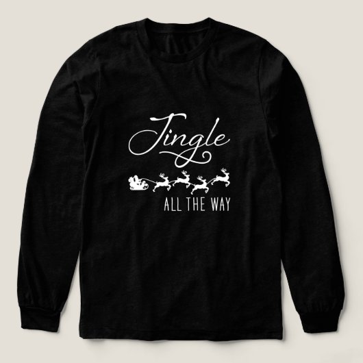 Kerstmis Zing Weg Met Kerst Zwart Tri-Blend Shirt (Voorkant)