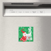 Kerstmis, zingende en dansende kerstman magneet (Insitu (Vaatwasser))