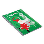 Kerstmis, zingende en dansende kerstman notitieboek (Rechterzijde)