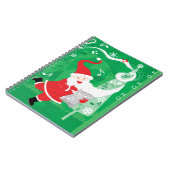 Kerstmis, zingende en dansende kerstman notitieboek (Linkerzijde)