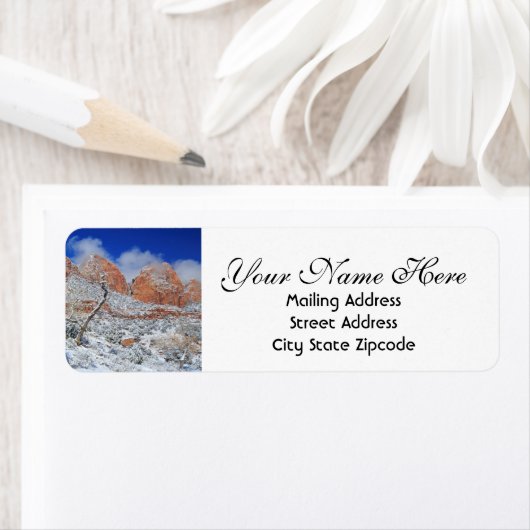 Kerstmis Zion Return-adres Etiket (Insitu)