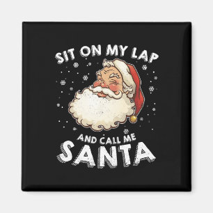 Kerstmis zit op mijn schoot en noem me stoute Kers Magneet