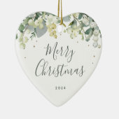 Kerstmis zonder foto aangepast Snowberry Snowberry Keramisch Ornament (Rechts)