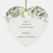 Kerstmis zonder foto aangepast Snowberry Snowberry Keramisch Ornament (Achterkant)