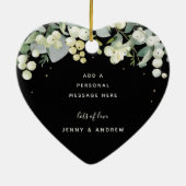 Kerstmis zonder foto aangepast Snowberry Snowberry Keramisch Ornament (Achterkant)