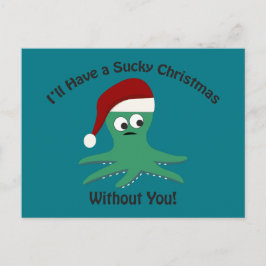 Kerstmis zonder jou feestdagenkaart