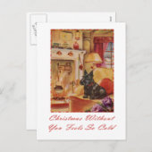 Kerstmis zonder jou voelt zo koud feestdagenkaart (Voorkant / Achterkant)