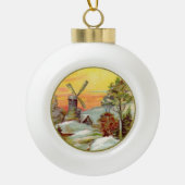 Kerstmis: zonsondergang keramische bal ornament (Voorkant)