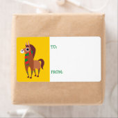 Kerstmis Zora het Paard Etiket (Insitu)