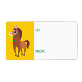 Kerstmis Zora het Paard Etiket (Voorkant)