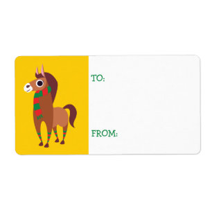 Kerstmis Zora het Paard Etiket