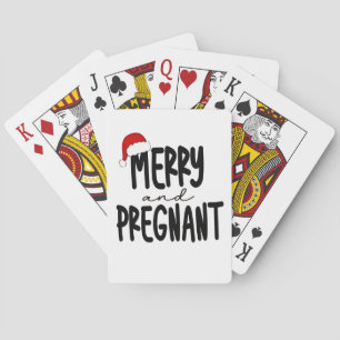 Kerstmis & Zwanger Zwangerschapsaankondiging Kerst Pokerkaarten