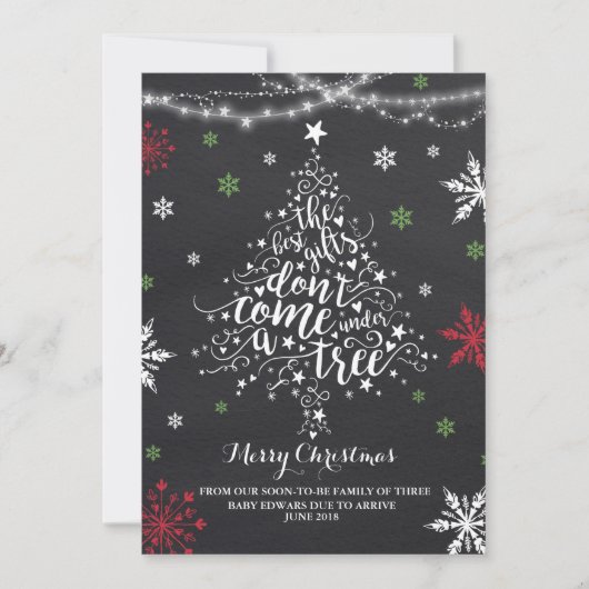 Kerstmis Zwangerschap Aankondiging kerstmis Baby (Voorkant)