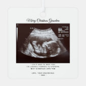 Kerstmis zwangerschap aankondiging oma vakantie metalen ornament (Achterkant)