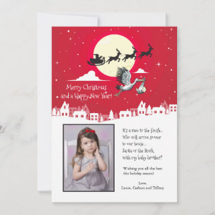 Kerstmis Zwangerschap Fotodag Feestdagenkaart