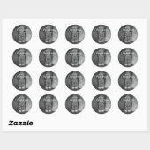 Kerstmis Zwangerschapsaankondiging Ronde Sticker (Vel)