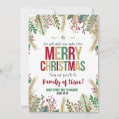 Kerstmis - Zwangerschapsuitkondiging kerstkaart (Voorkant)